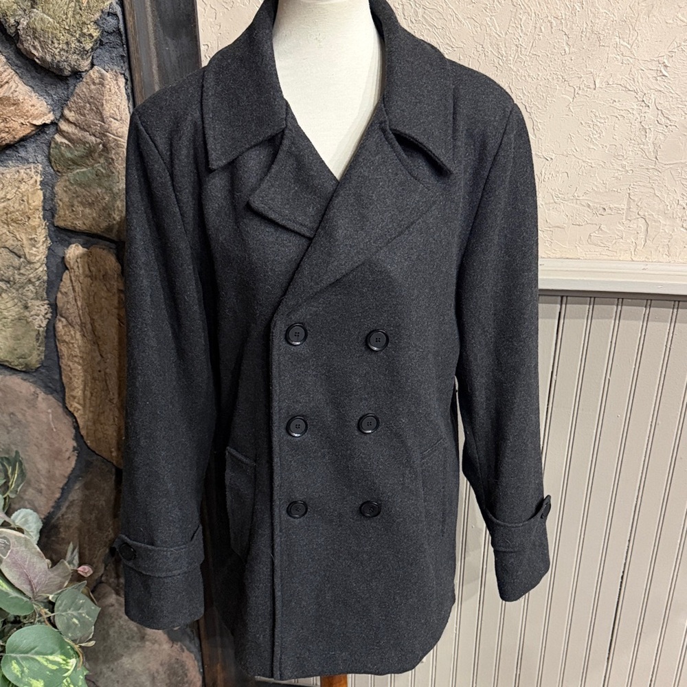 Men's Double-Breasted Gray Coat